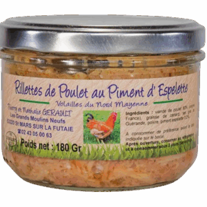 Rillettes de Poulet au Piment d’Espelette